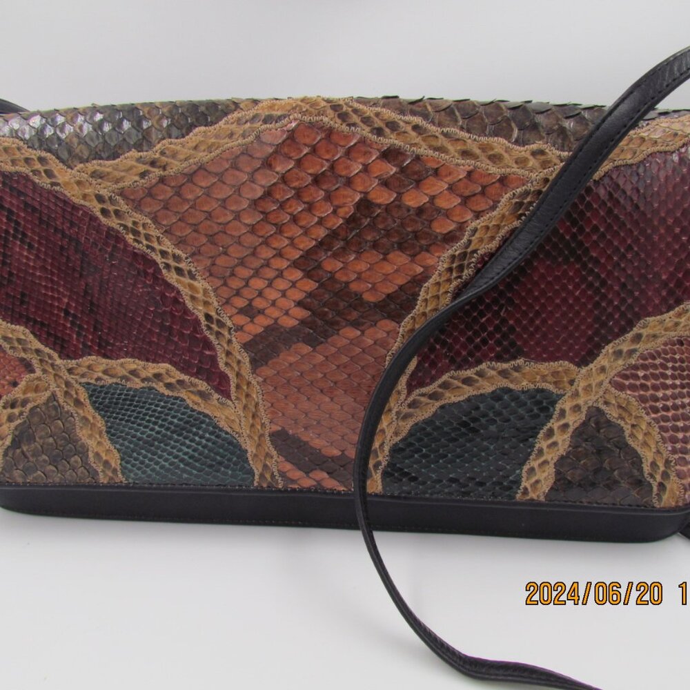 Carlos Falchi Snakeskin style Should bag.
